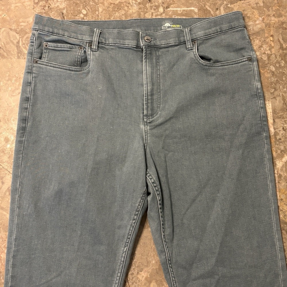 Faherty Pants Mens 38x30 (fits 38x29) Green Stretch Terry 5 Pocket Soft
